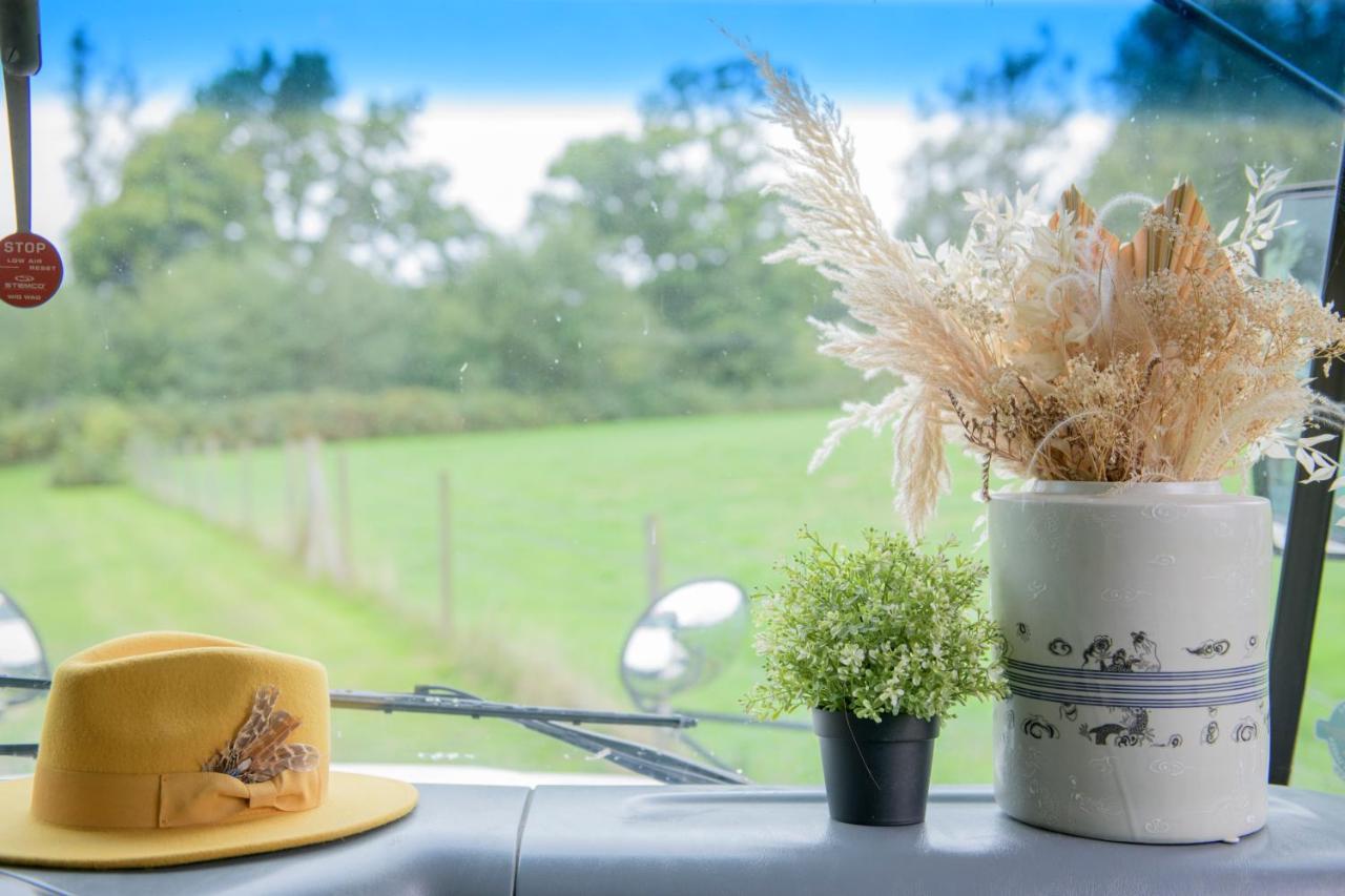 American School Bus Retreat With Hot Tub In Sussex Meadow Uckfield Exteriör bild